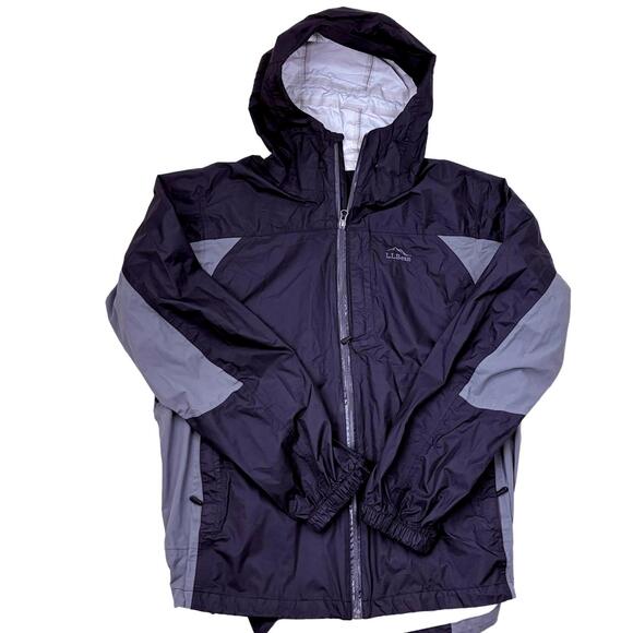 L.L. Bean Other - L.L. Bean XL Men's Windbreaker Waterproof Blue/Gray Hood Pockets